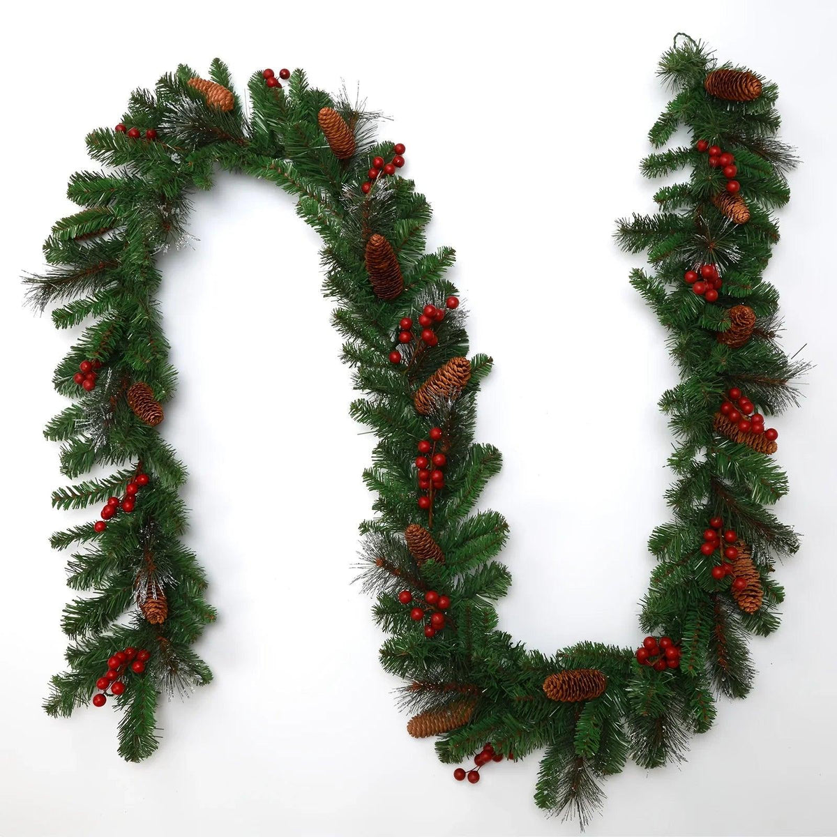 Artificial Pine Garland with Pine Cones, Extra Long
