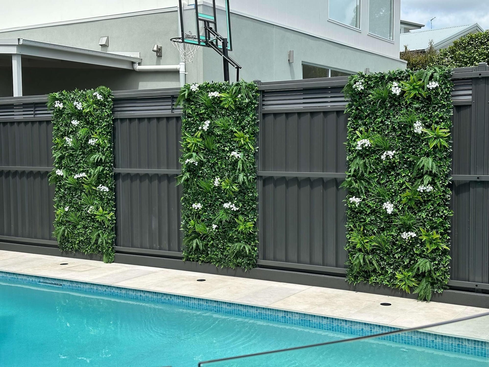 Snowy White Artificial Vertical Garden Green Wall Panel 40×40in 11 SQ FT – UV Resistant – Commercial Grade