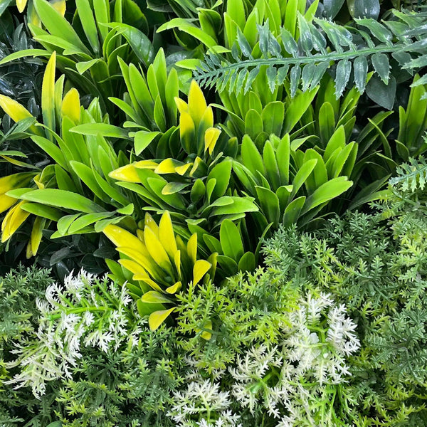 Evergreen Triptych Artificial Vertical Garden Green Wall Panel Set of 3 33 SQ FT – UV Resistant – Commercial Grade