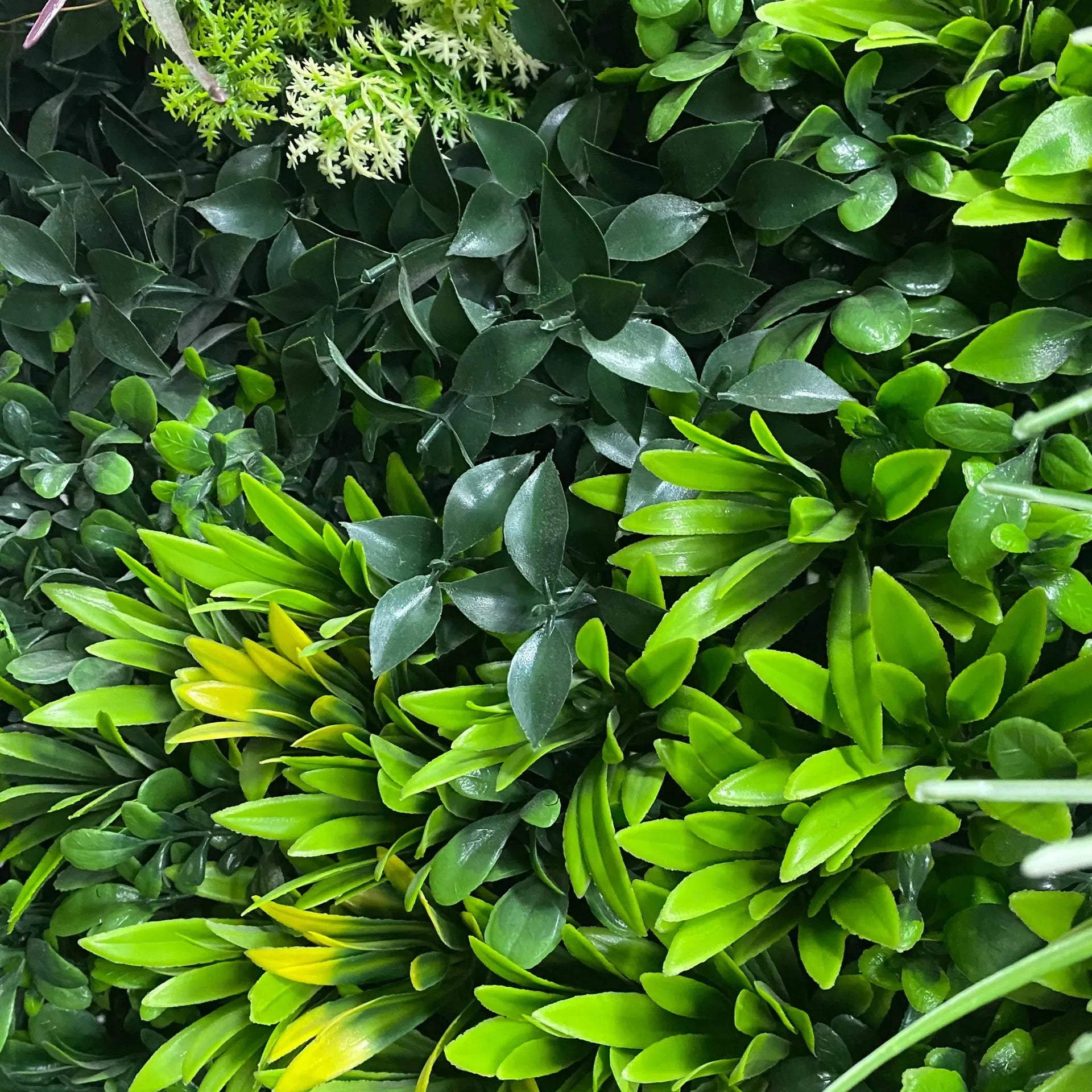 Evergreen Triptych Artificial Vertical Garden Green Wall Panel Set of 3 33 SQ FT – UV Resistant – Commercial Grade