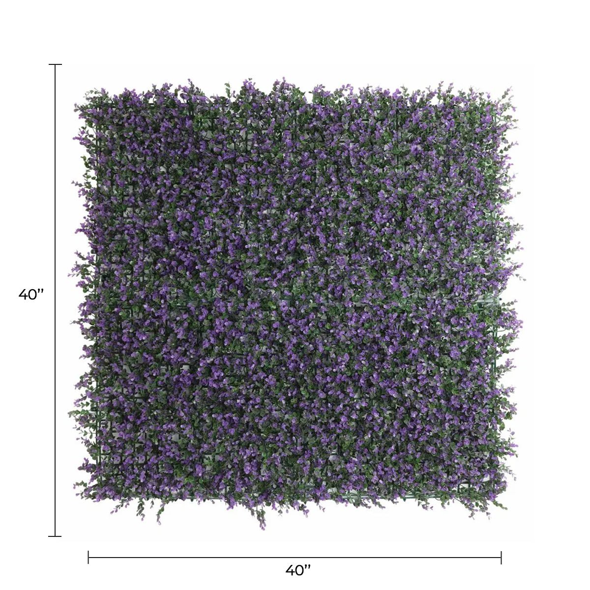 Purple Lavender Foliage Artificial Vertical Garden Green Wall Panel 40×40in 11 SQ FT – UV Resistant – Commercial Grade