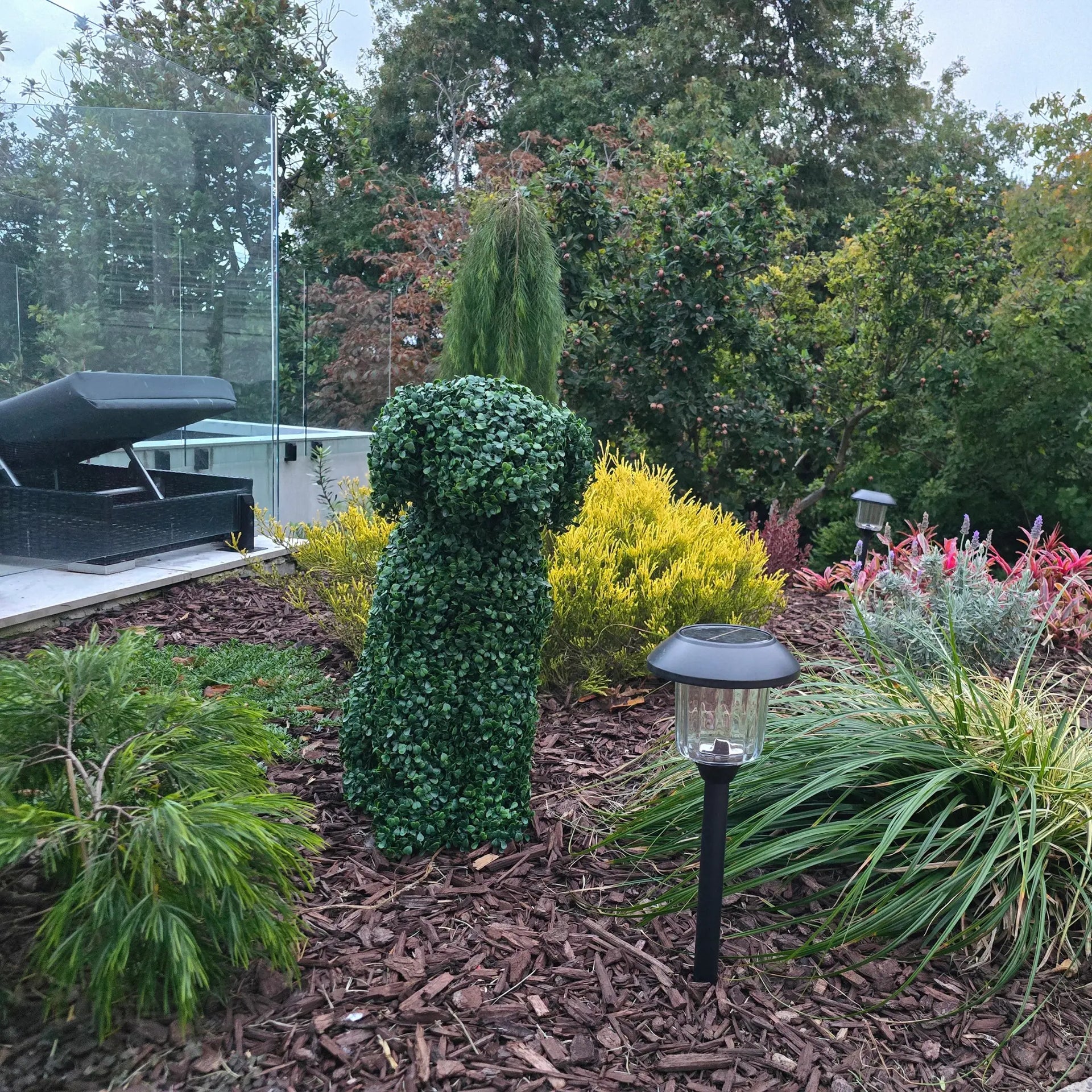 Boxwood Dog Artificial Topiary – Indoor and Outdoor