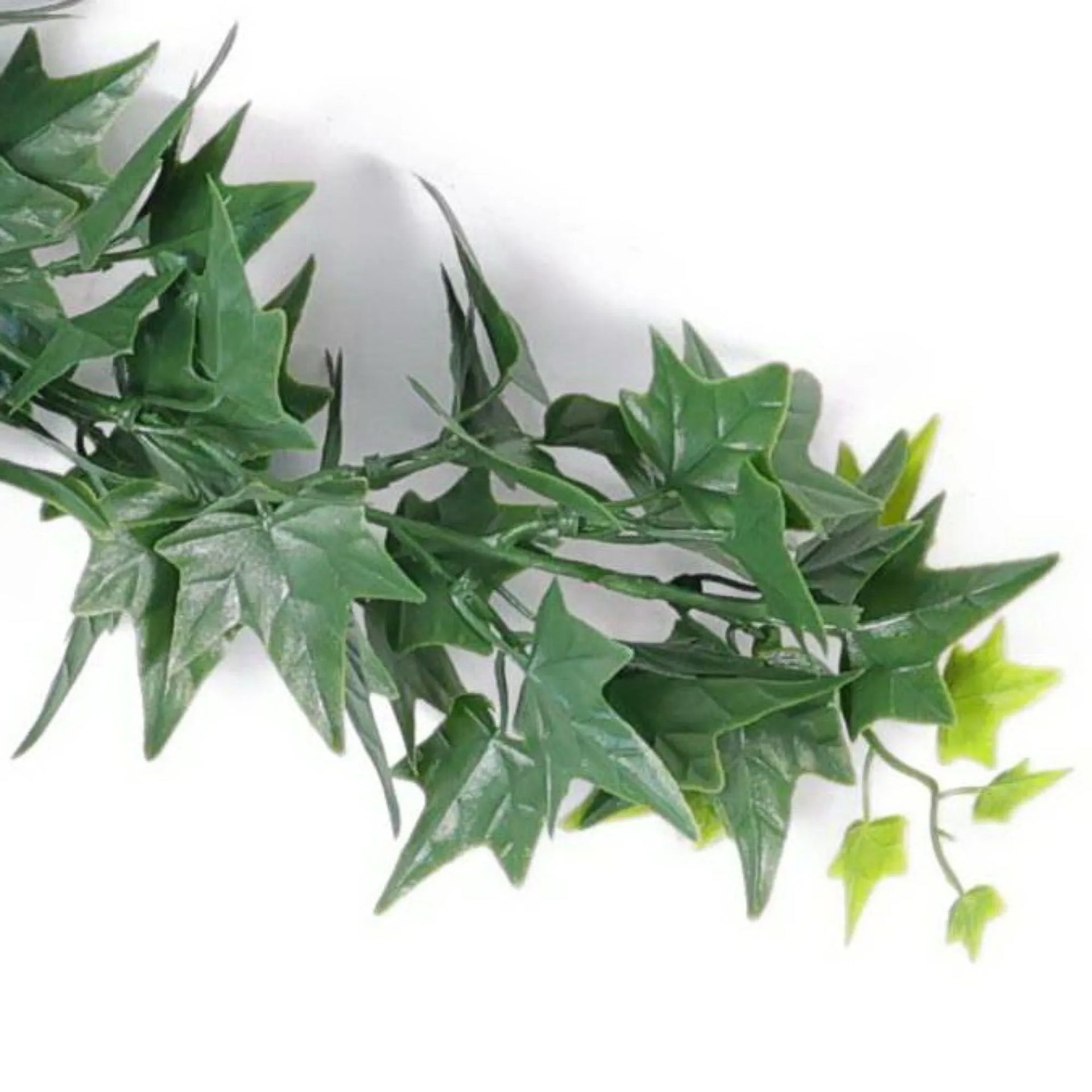 Lifelike Ivy Garland Artificial Hanging Plant 63in – UV Resistant (Interconnectable)