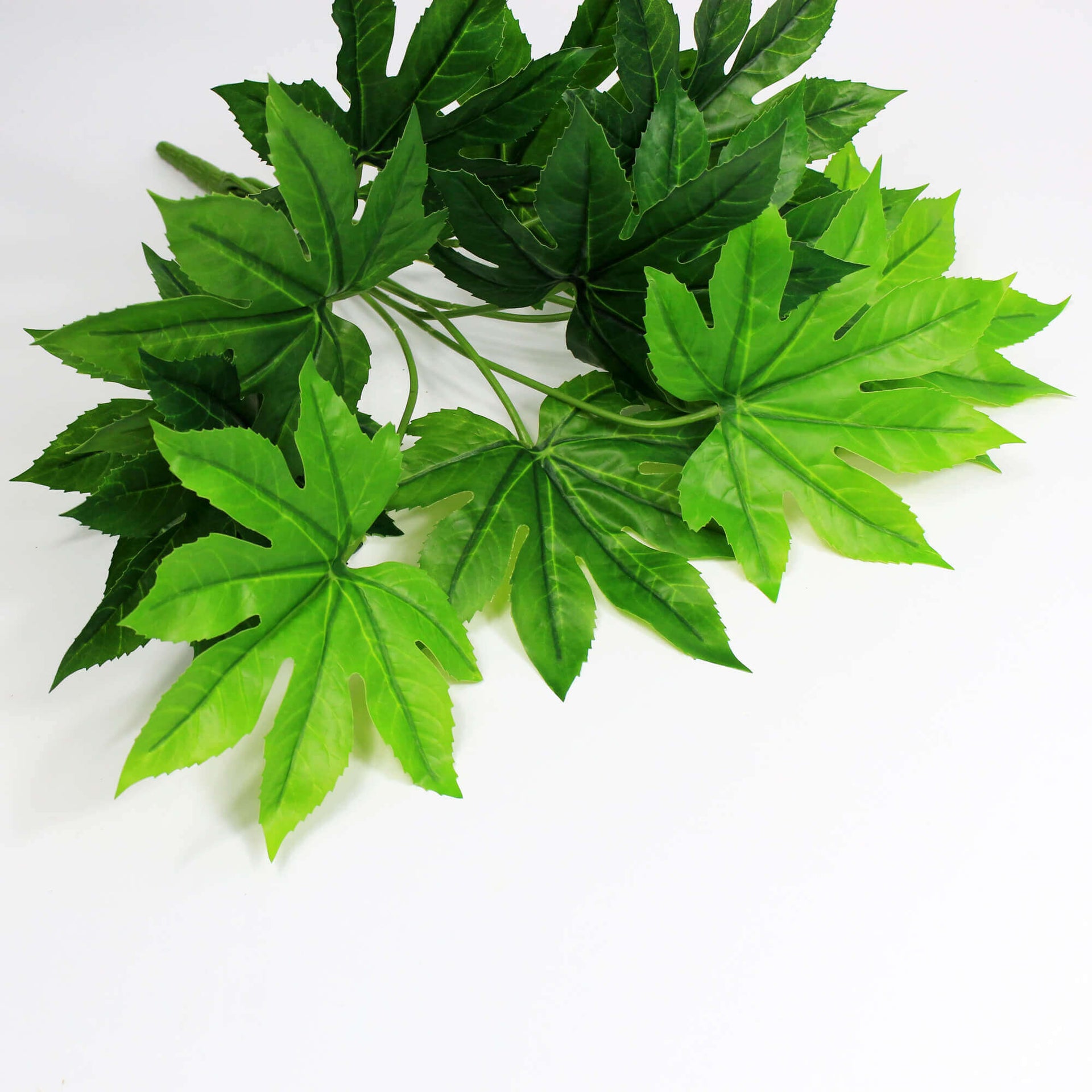 Hemp Leaf Artificial Hanging Plant 12in