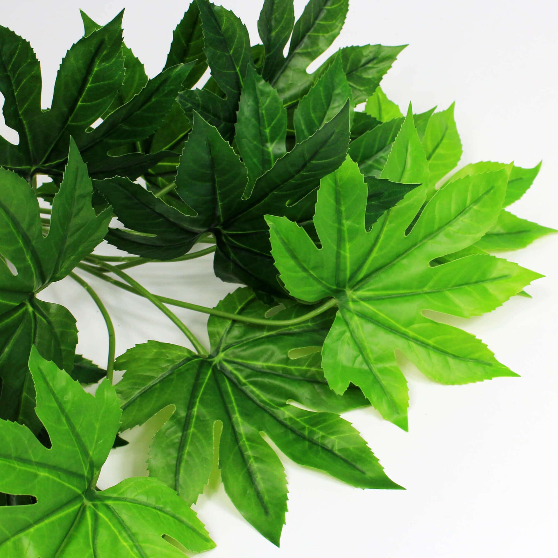 Hemp Leaf Artificial Hanging Plant 12in