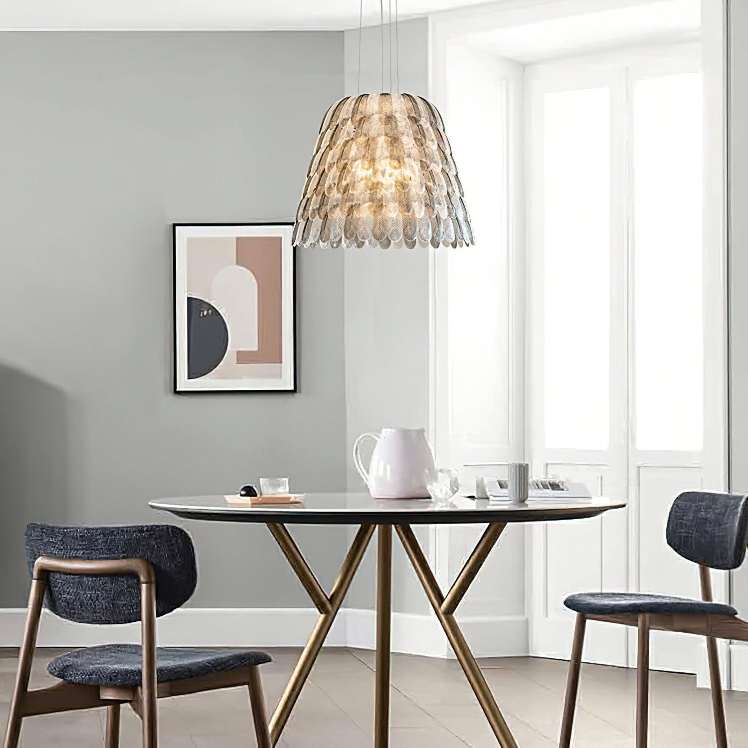 Artistic Feather Pendant Light 15.7