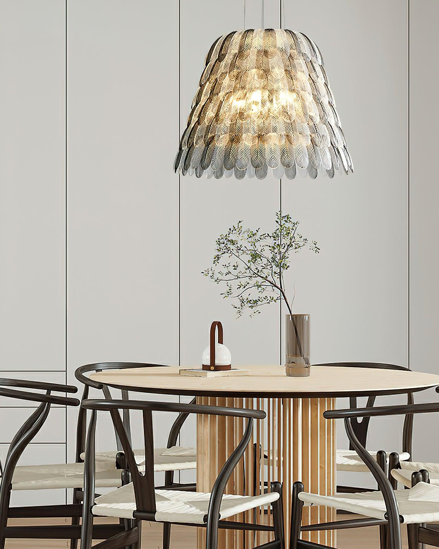 Artistic Feather Pendant Light 15.7