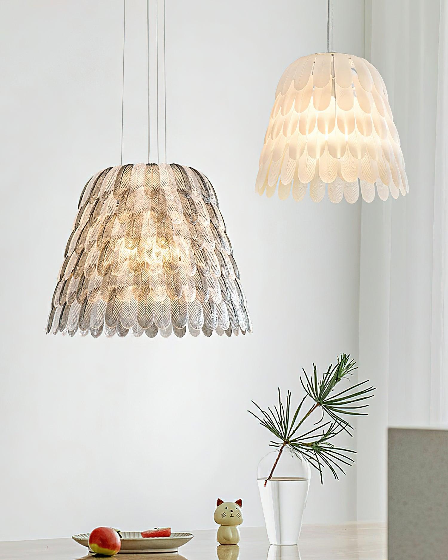 Artistic Feather Pendant Light 15.7