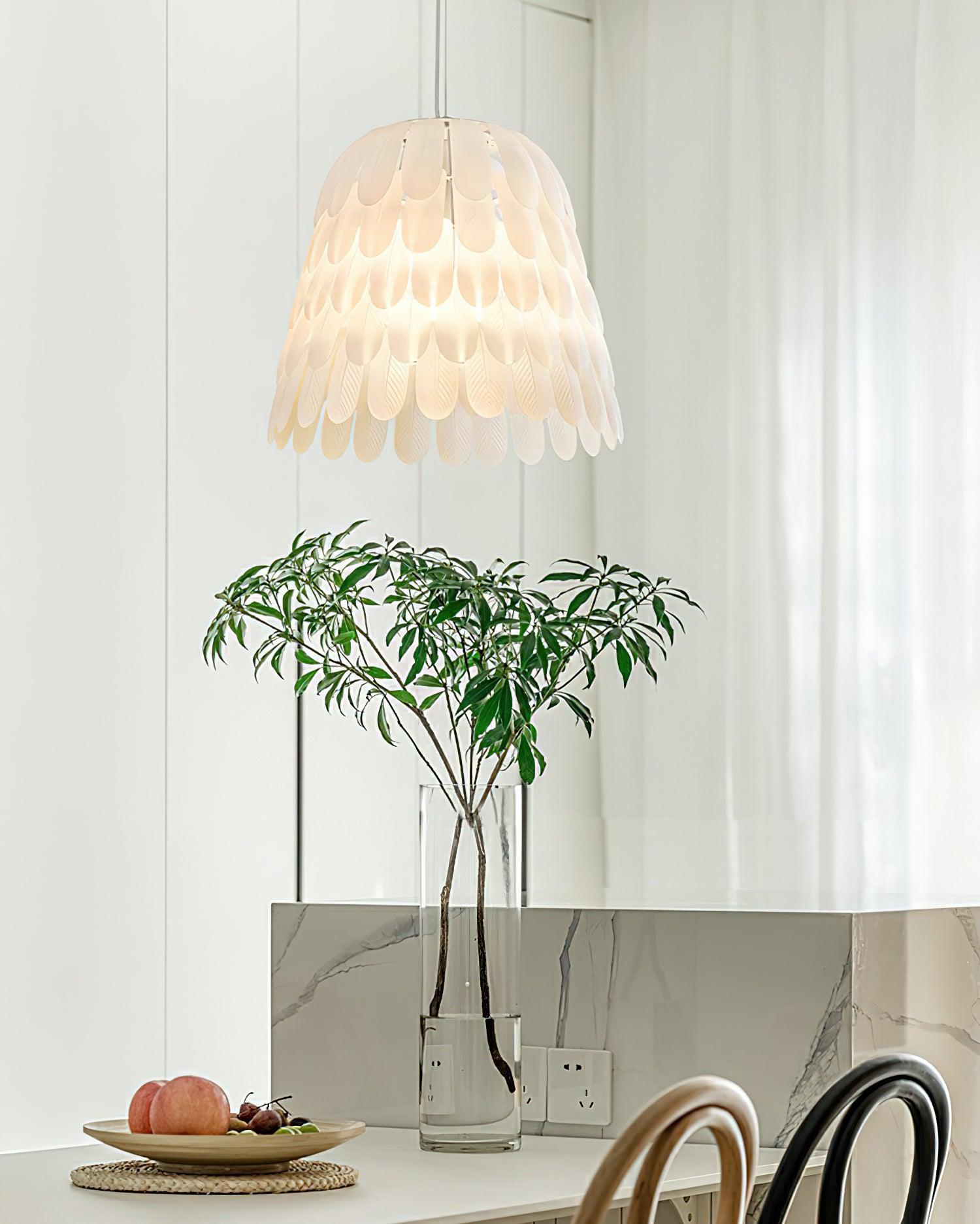 Artistic Feather Pendant Light 15.7