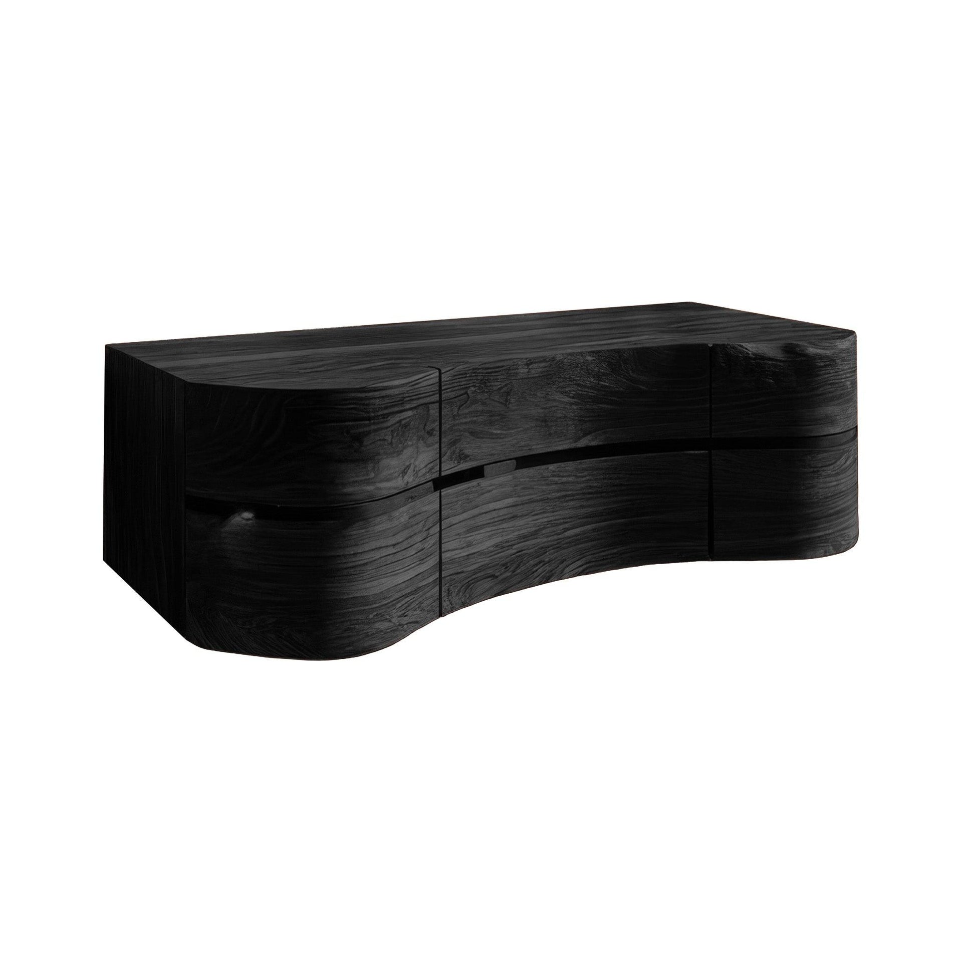 Arvessa Sculpted Solid Wood Floating Bathroom Vanity with Drawers