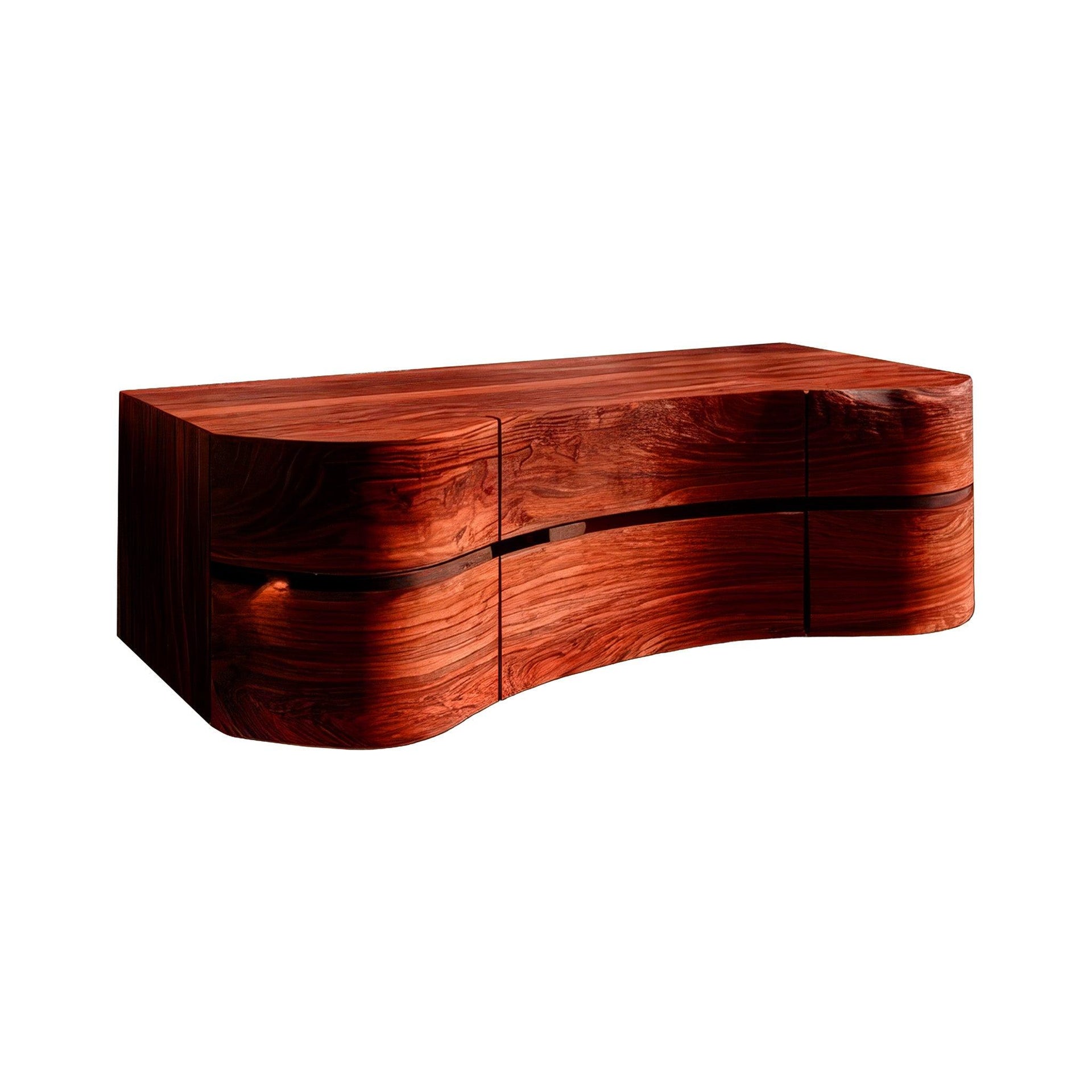 Arvessa Sculpted Solid Wood Floating Bathroom Vanity with Drawers