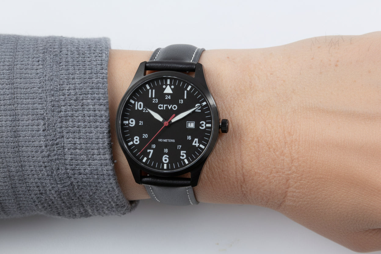 Arvo Rove Field Watch - Sky Black