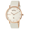 Arvo Awristacrat Watch - Rose - White Leather