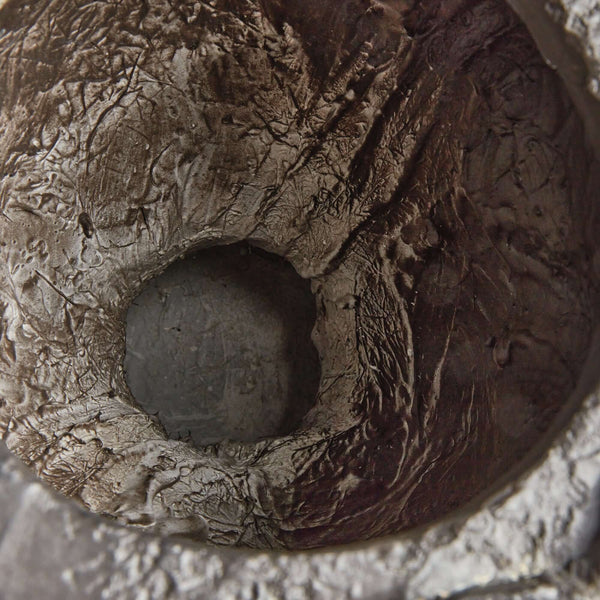 Athena Bust Planter Vessel in Antique Black