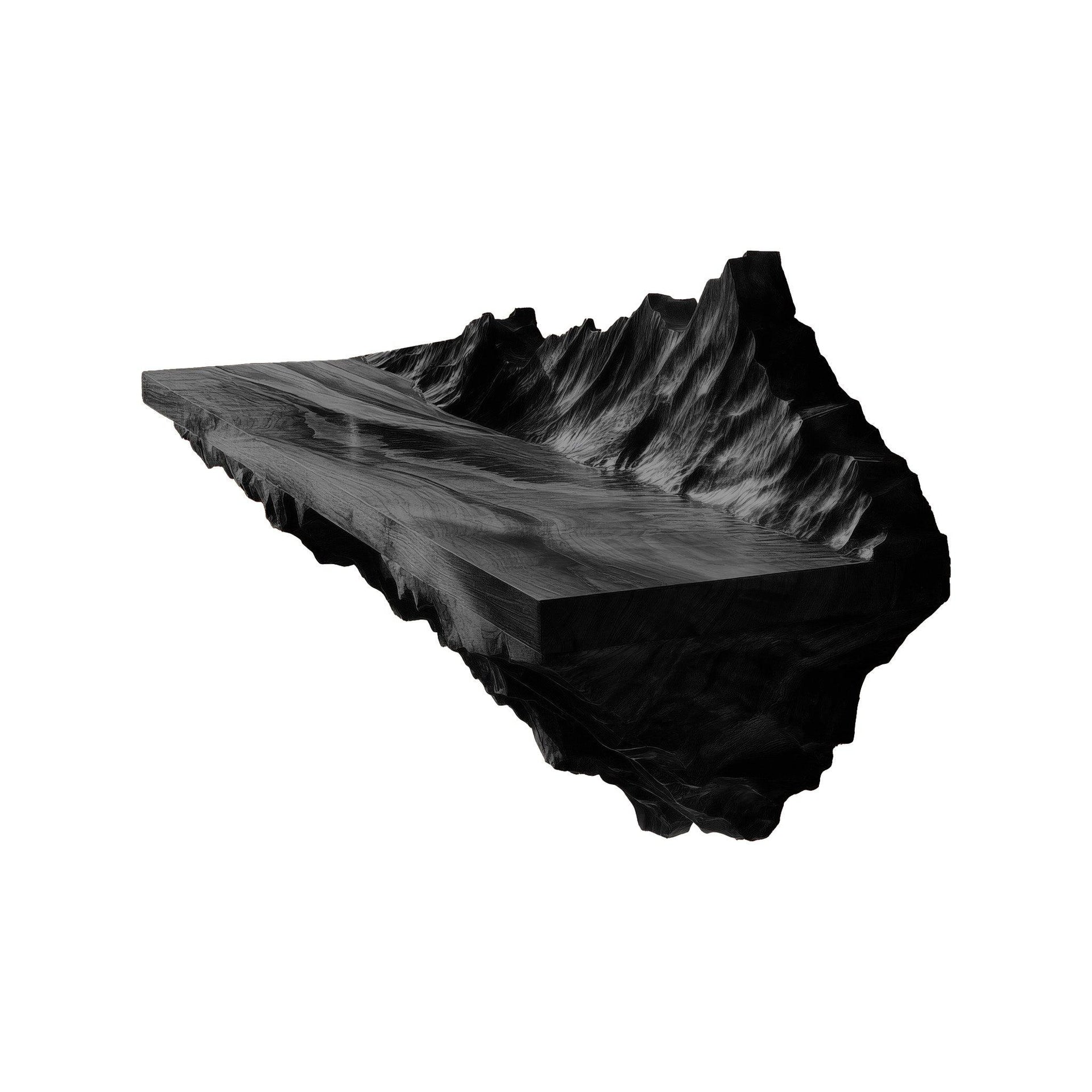 Atlas Crest Solid Wood Mountain Floating Shelf