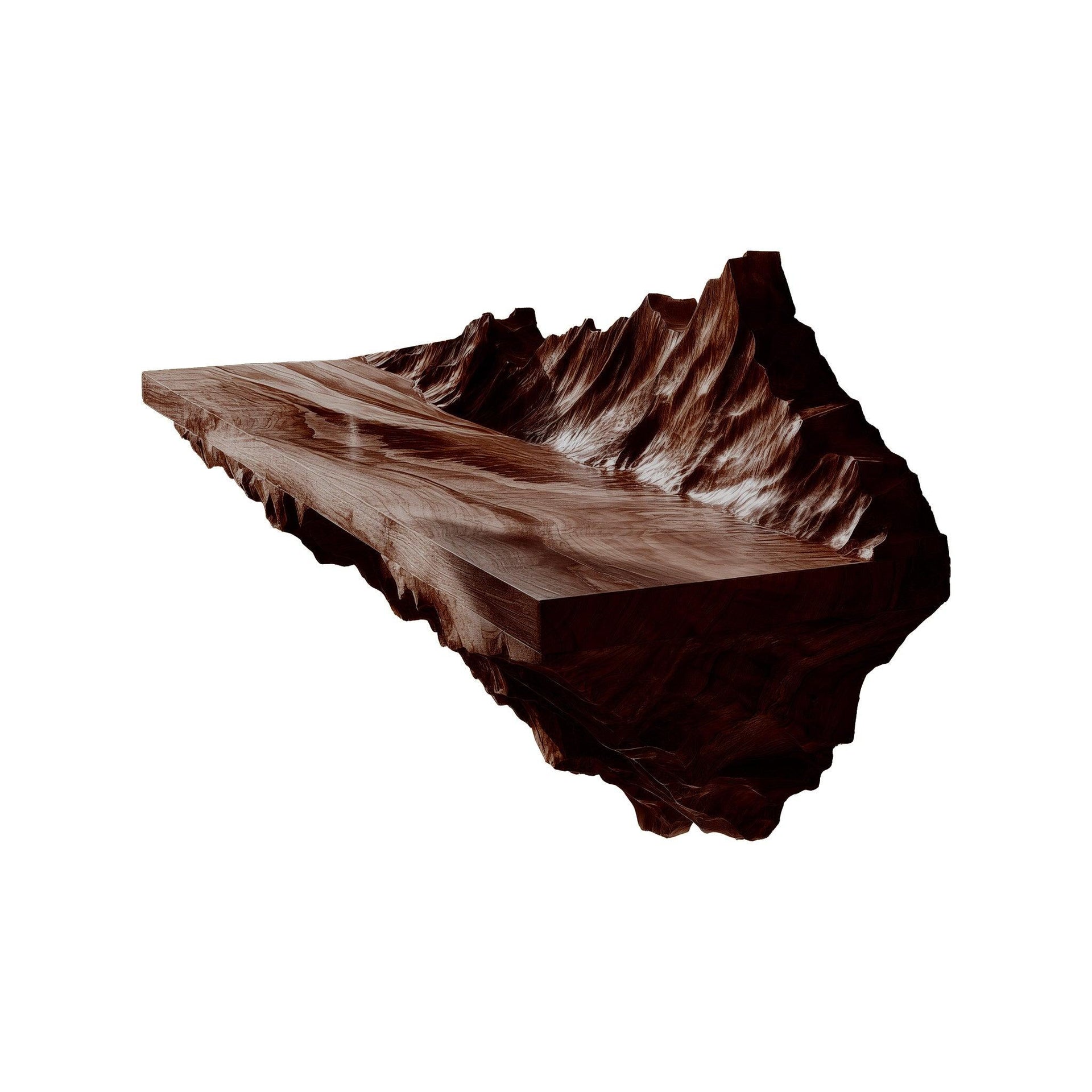 Atlas Crest Solid Wood Mountain Floating Shelf