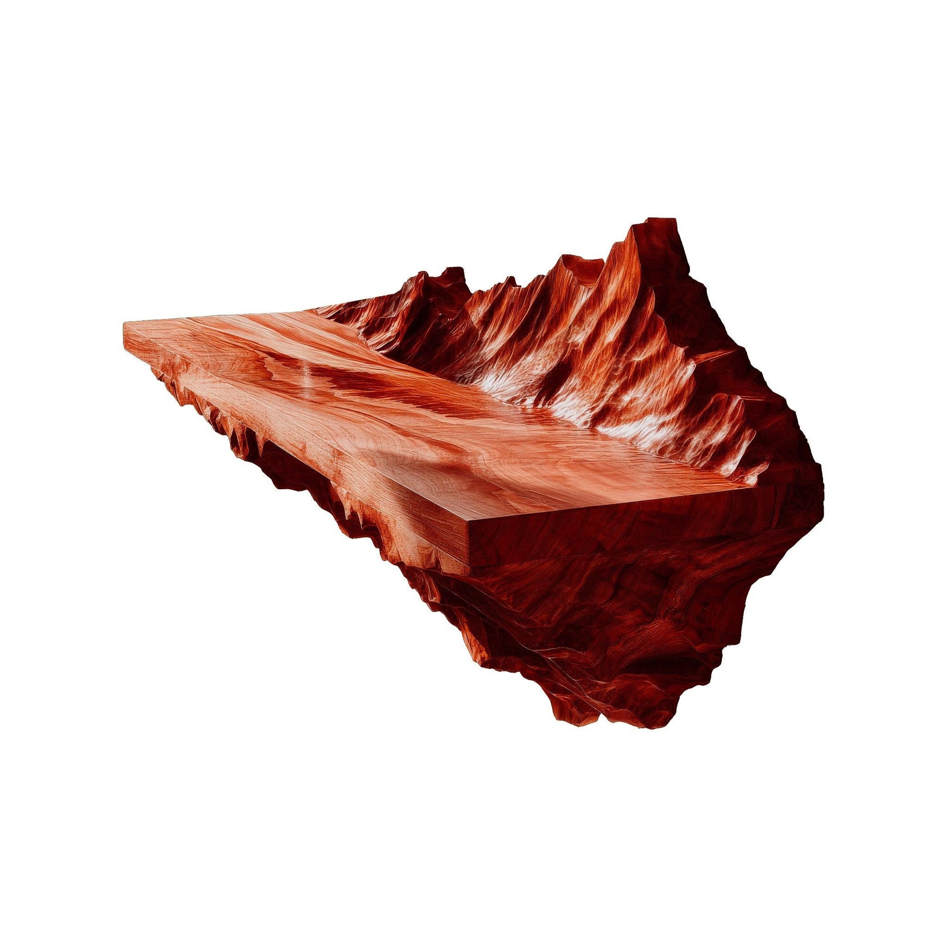 Atlas Crest Solid Wood Mountain Floating Shelf