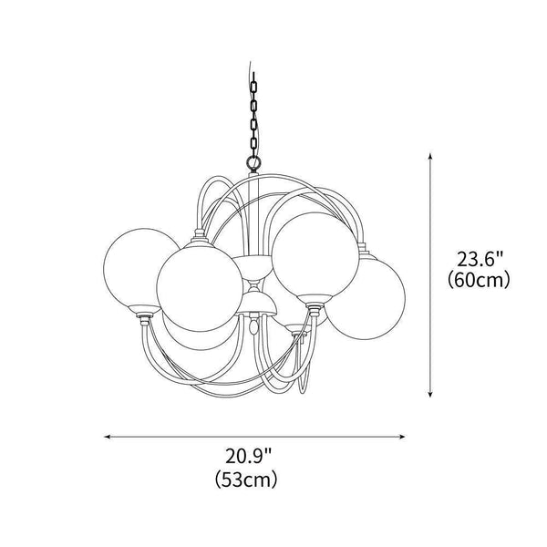 Atomic Orbit Chandelier 23.6