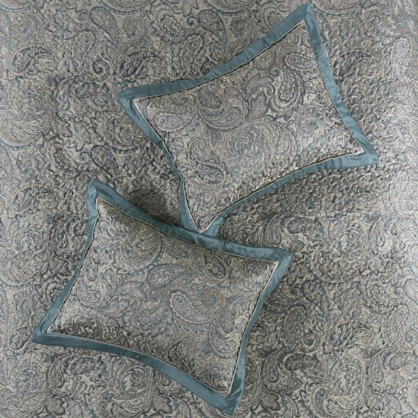 Aubrey 5 Piece Reversible Jacquard Bedspread Set in Teal - Gifts for You 'n Me