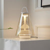 Aura Glow Portable Table Lamp 8.3″ - D21x H34cm / D8.3 x H13.4" / White+Cognac / USB Plug