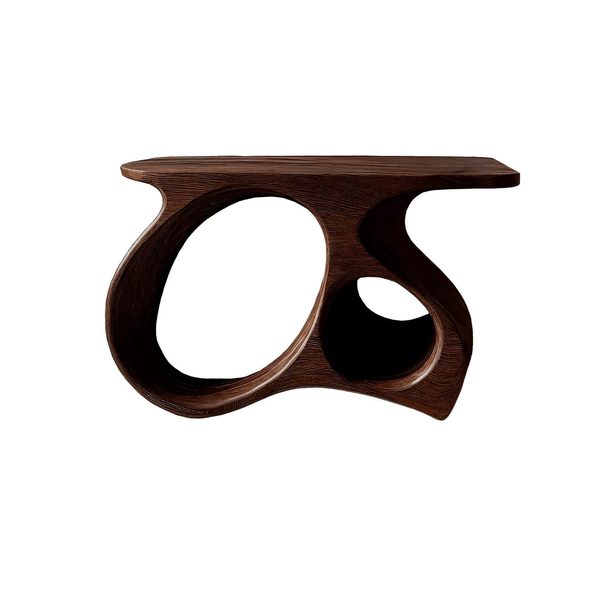 Auraline Organic Sculpted Record Player Stand With Storage