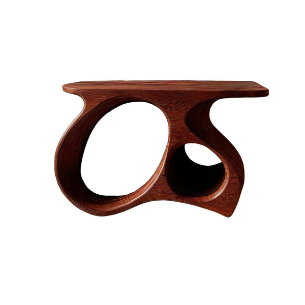 Auraline Organic Sculpted Record Player Stand With Storage