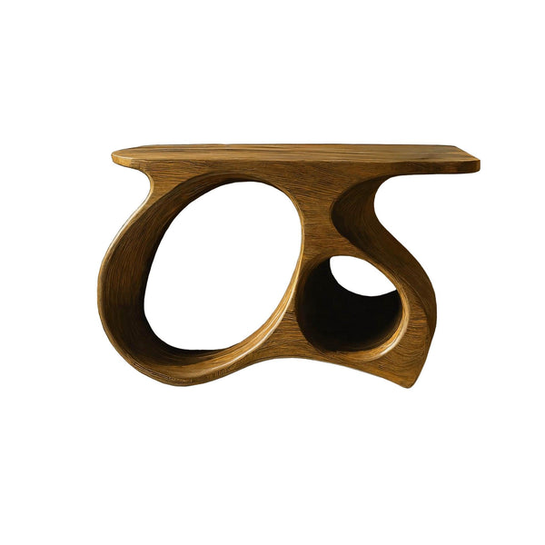 Auraline Organic Sculpted Record Player Stand With Storage