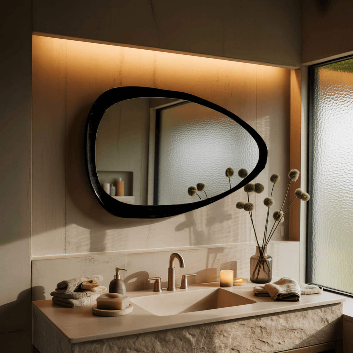 Auralis Solid Wood Frame Mirror
