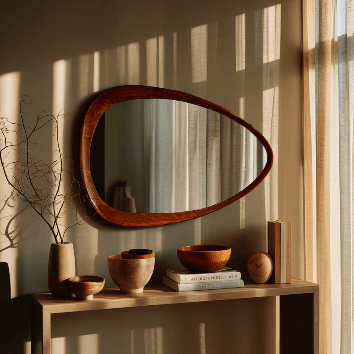 Auralis Solid Wood Frame Mirror