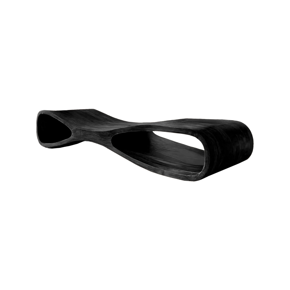 Aurea Flow-Form Sculptural Solid Wood Bench