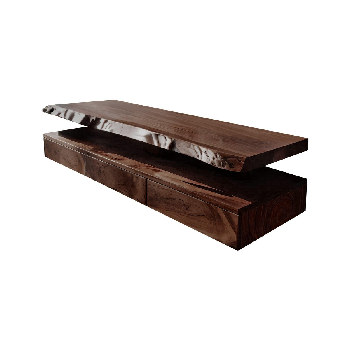 Aurelia Live Edge Floating Bathroom Vanity with Drawers