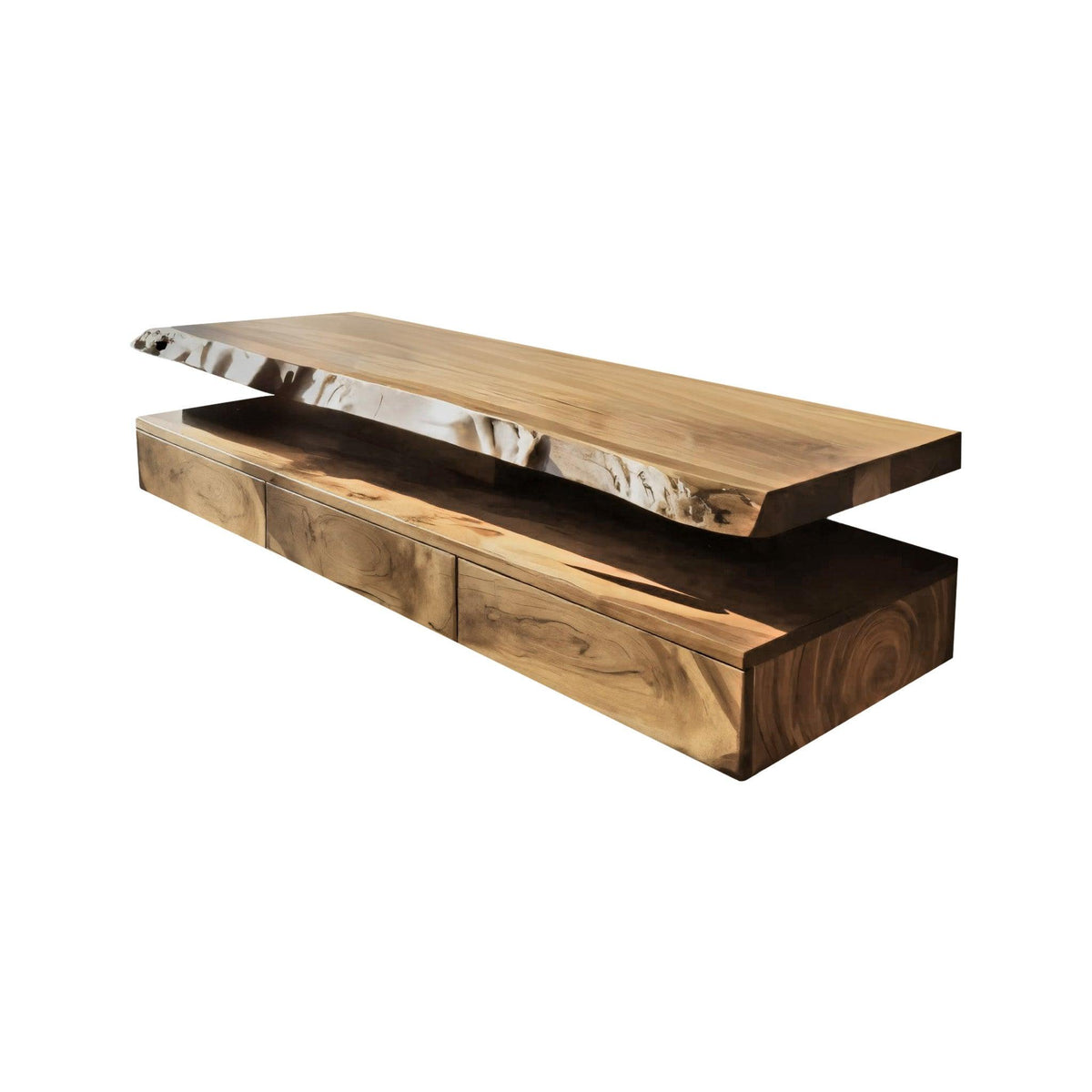 Aurelia Live Edge Floating Bathroom Vanity with Drawers