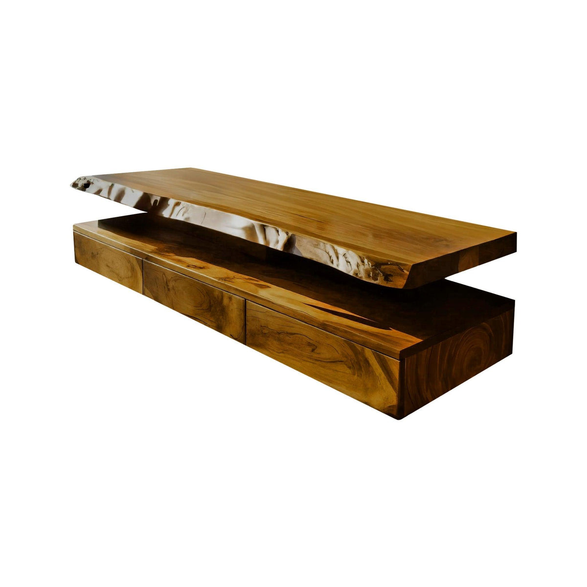 Aurelia Live Edge Floating Bathroom Vanity with Drawers
