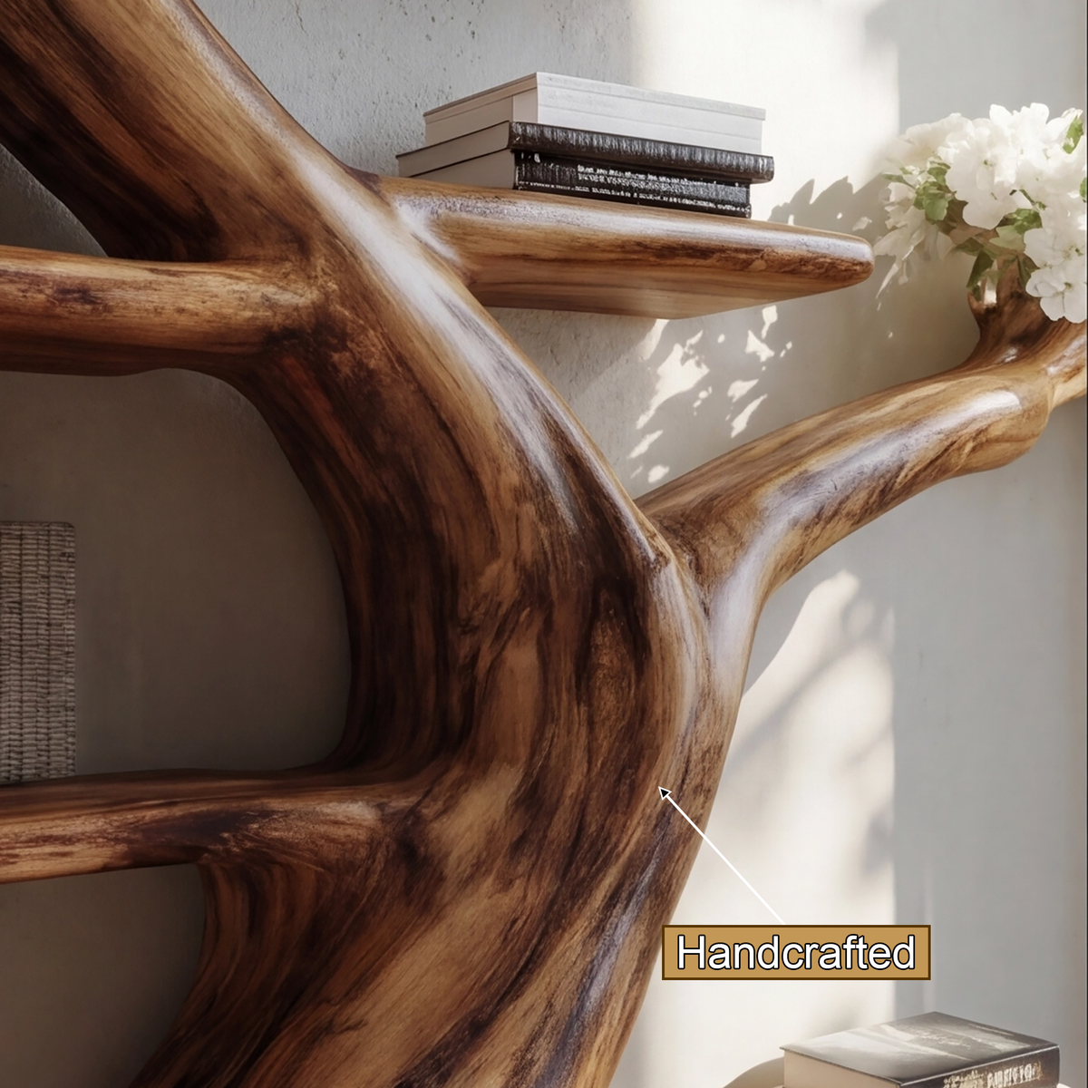 Aurelin Bloom Solid Wood Tree Bookshelf