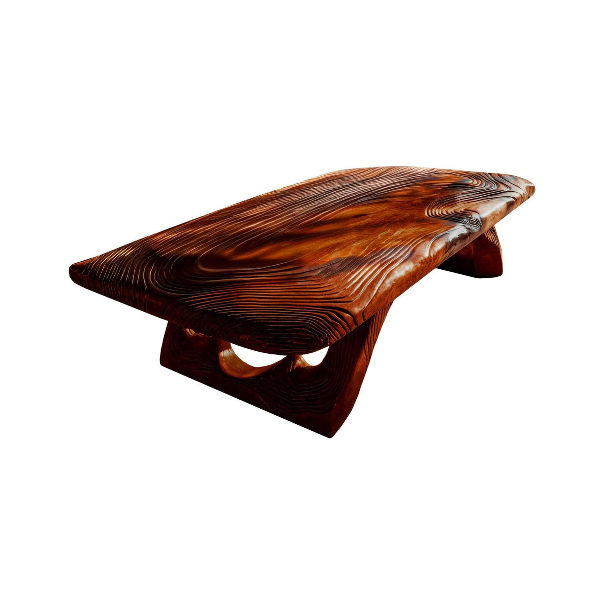 Aurelin Bloom V Solid Wood Hand Carved Coffee Table