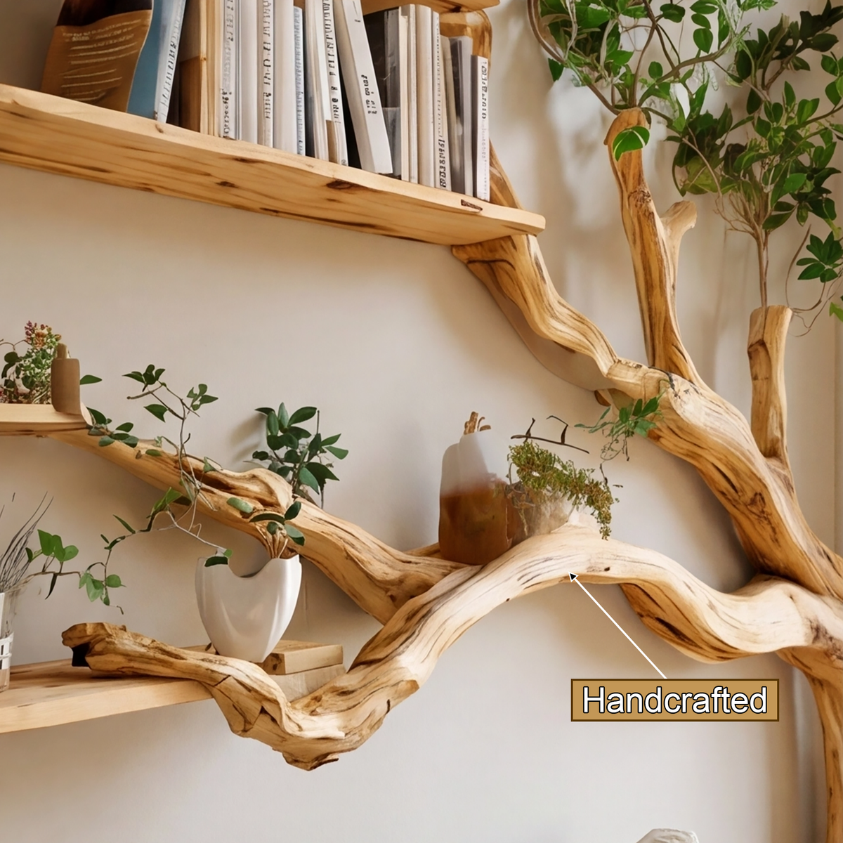 Aurelin Bloom Wall-Mounted Tree Bookshelf