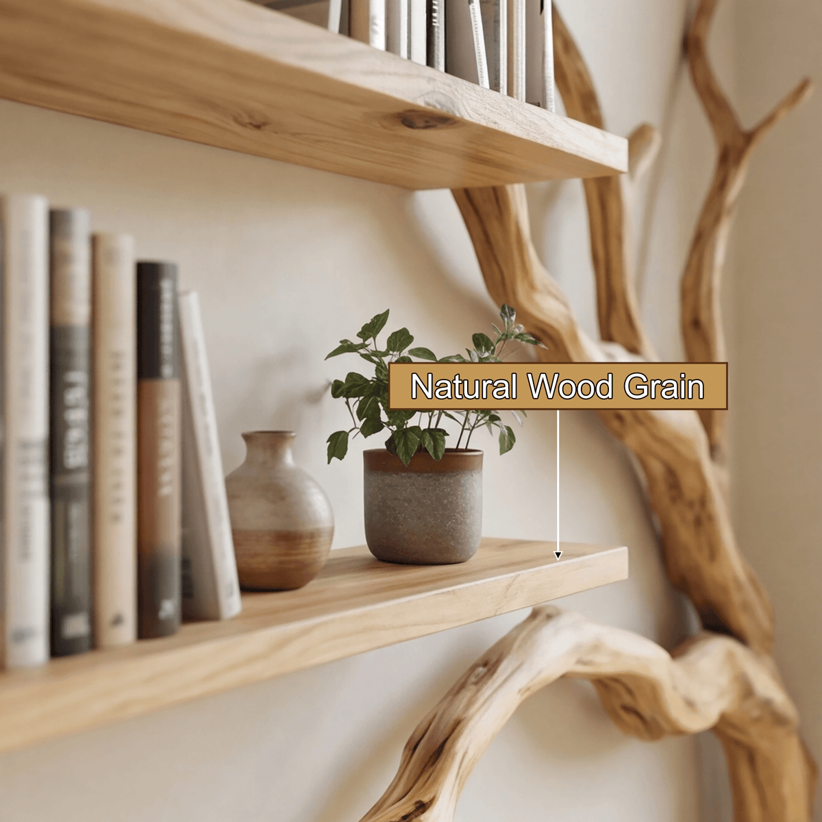 Aurelin Bloom Wall-Mounted Tree Bookshelf