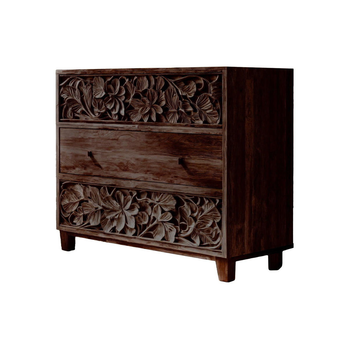 Aurelin Carve Solid Wood Dresser Cabinet