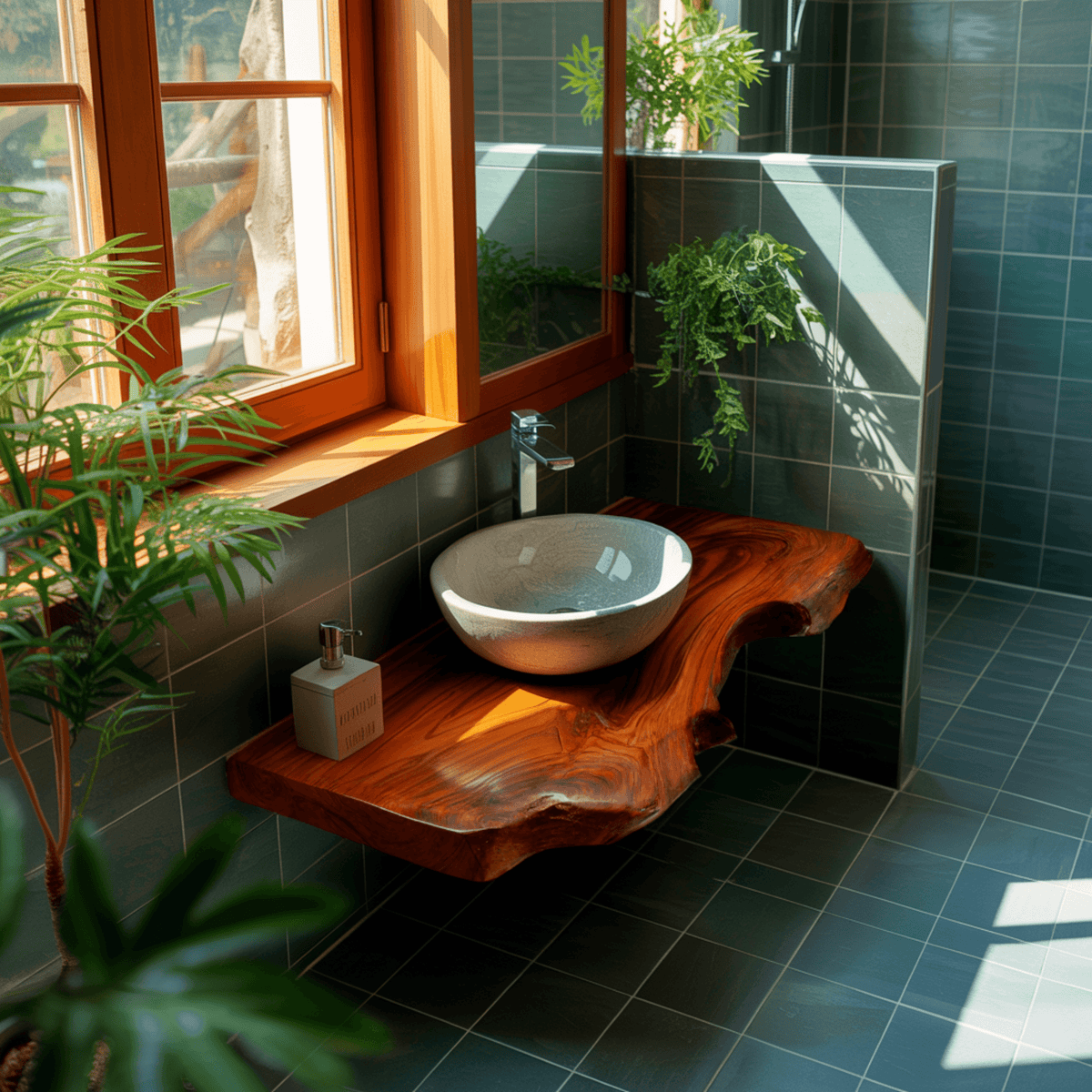 Aurelin Drift Live Edge Floating Bathroom Vanity