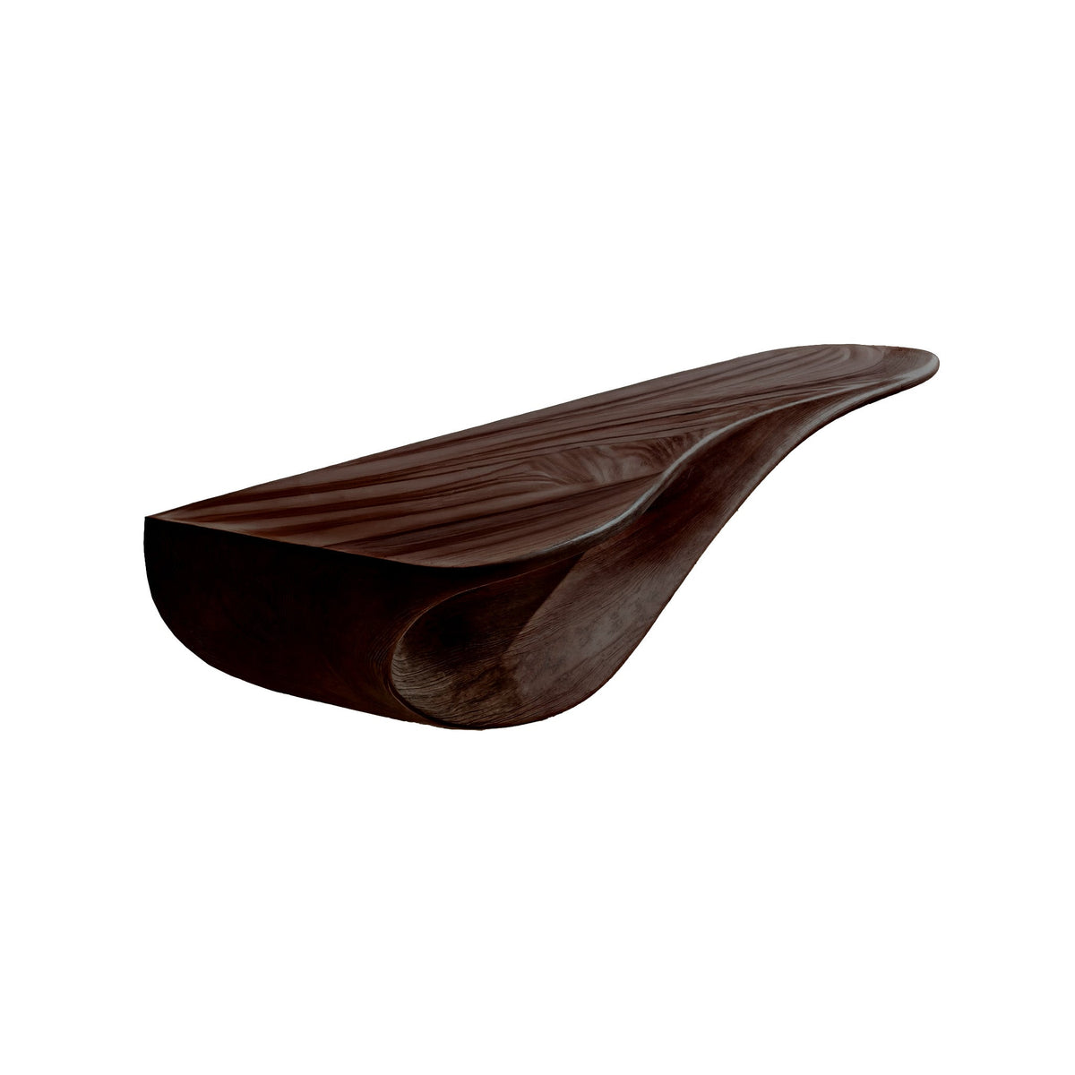 Aurelin Flow Solid Wood Floating Wall Shelf