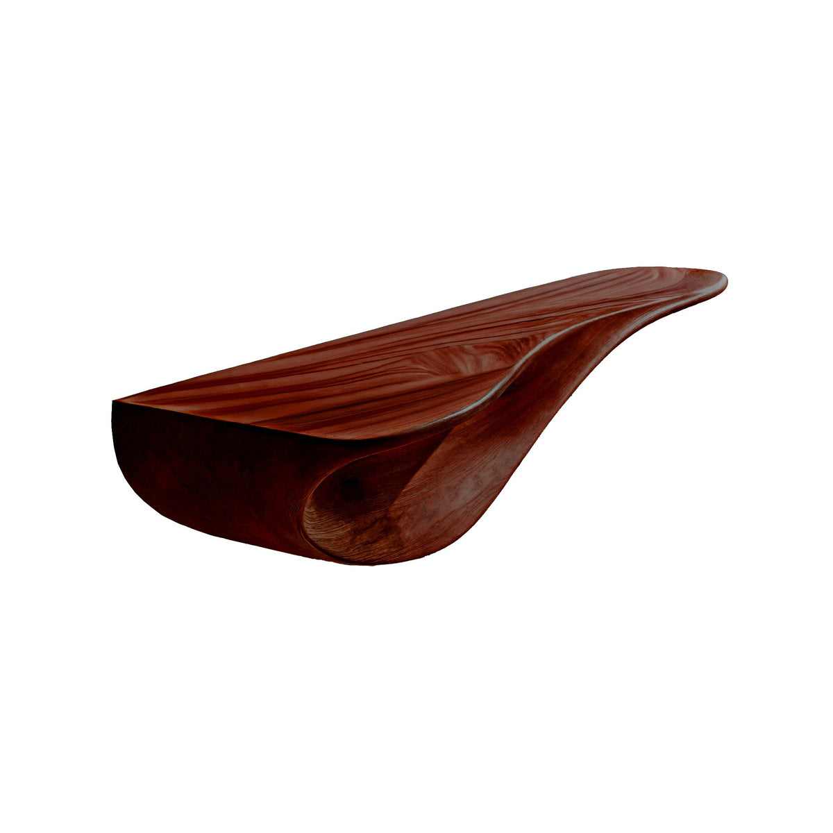 Aurelin Flow Solid Wood Floating Wall Shelf