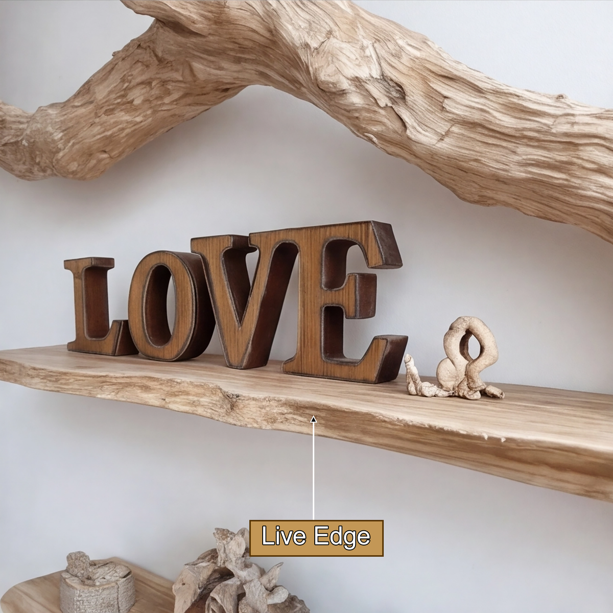 Aurelin Rooted Solid Wood Tree Bookshelf