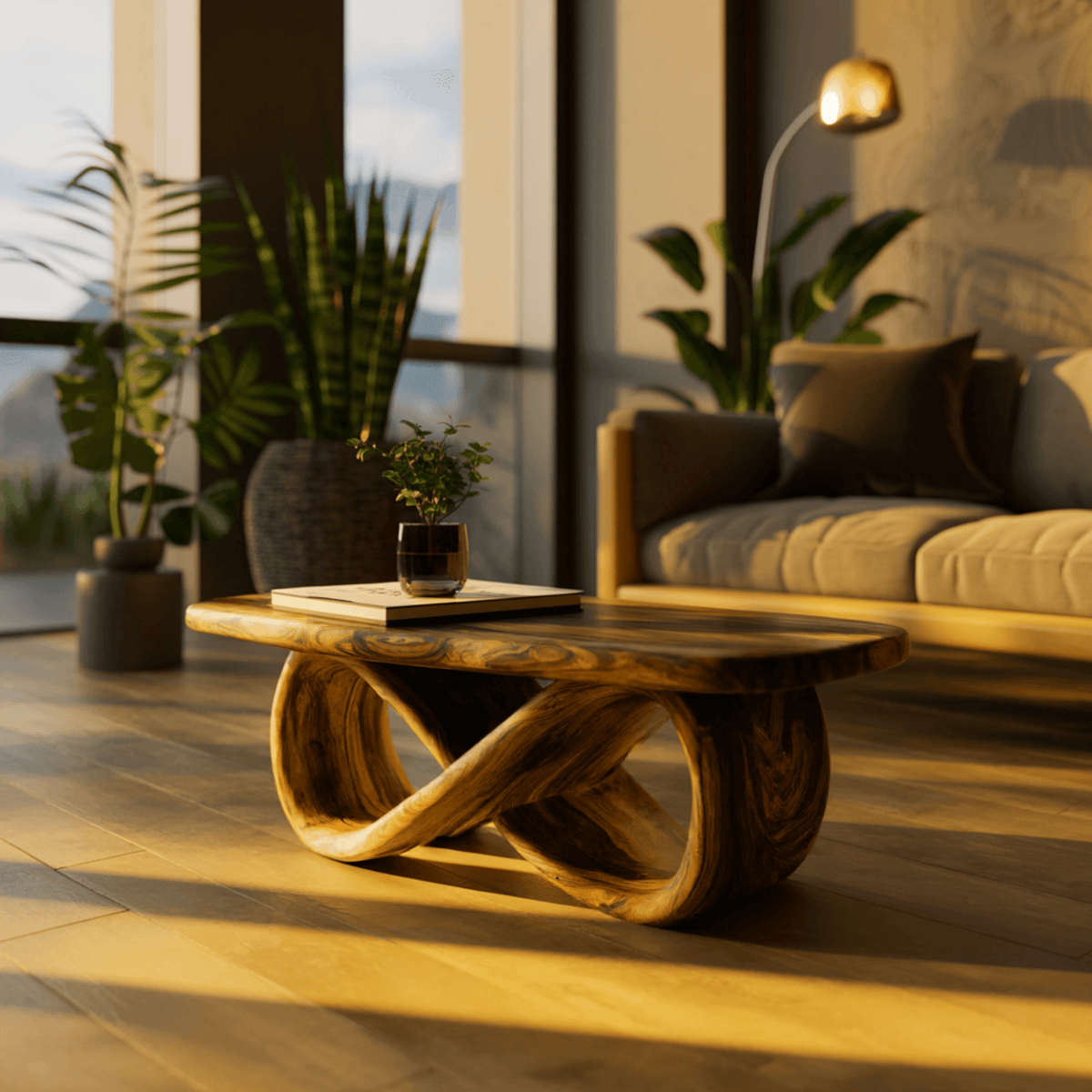 Aureon Loop Solid Wood Coffee Table