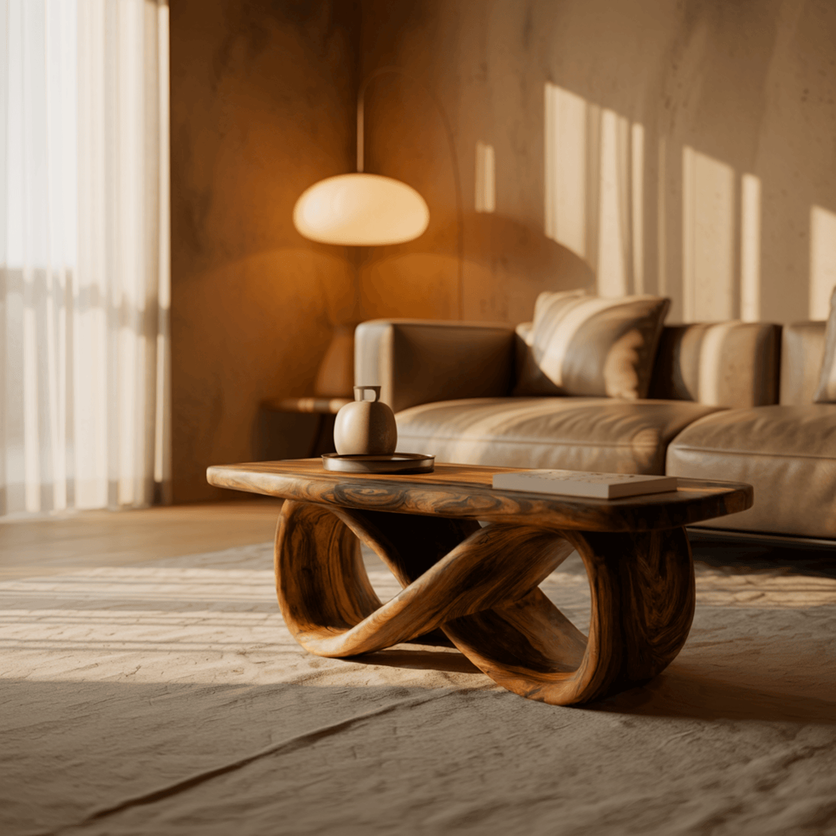 Aureon Loop Solid Wood Coffee Table