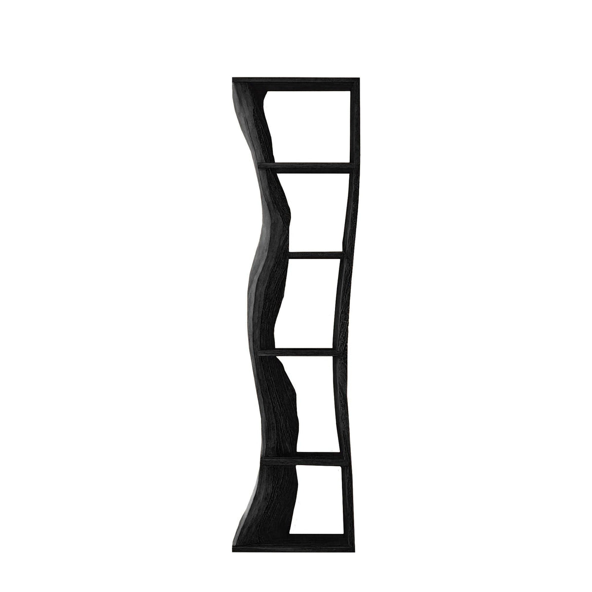 Auri Wave-Edge Solid Wood Display Shelf