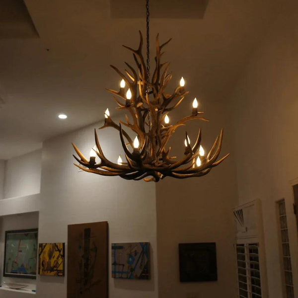 Authentic Elk Antler Cascade Chandelier - Large - Gifts for You 'n Me