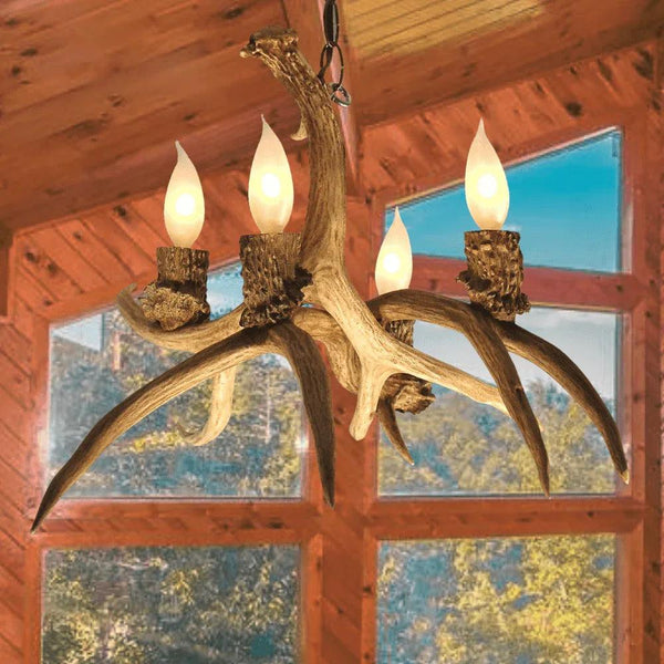 Authentic Mule Deer Four Light Chandelier - Gifts for You 'n Me