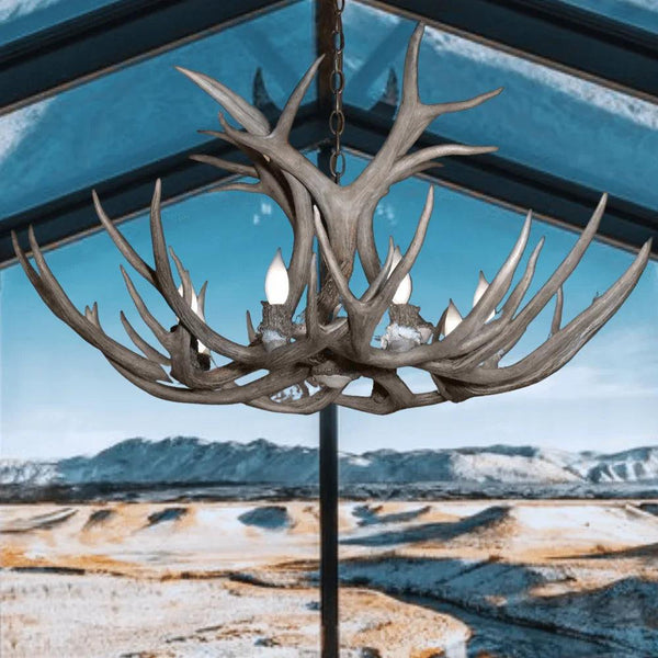 Authentic Mule Deer Single Tier Chandlier - Large - Gifts for You 'n Me