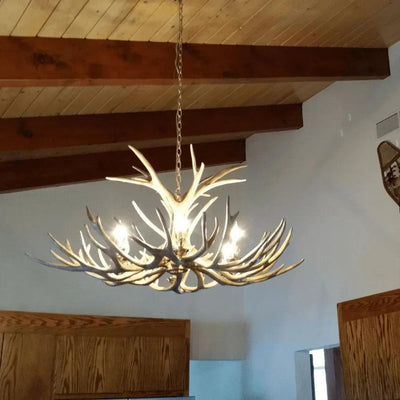 Authentic Mule Deer Single Tier Chandelier - Extra Large