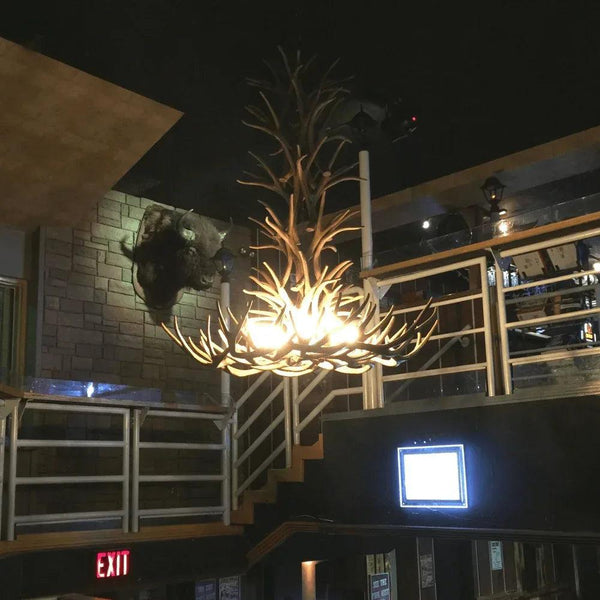 Authentic Mule Deer Tall Chandelier - Large - Gifts for You 'n Me